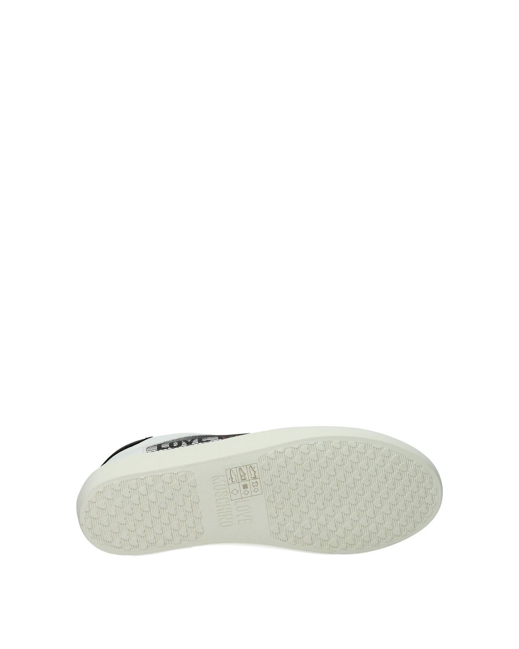 Love Moschino White Sneakers Donna Pelle Bianco
