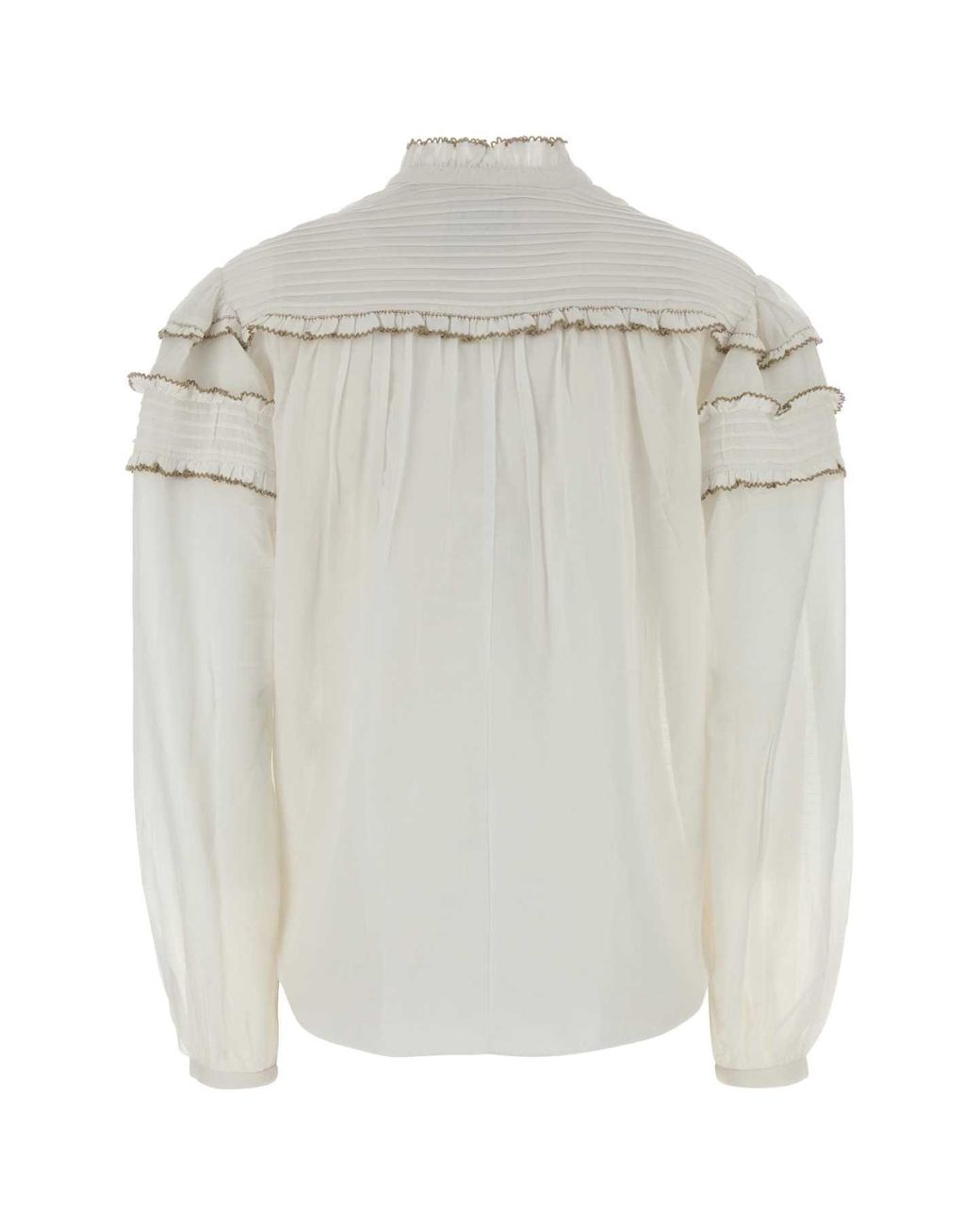 Isabel Marant White Cotton Blend Doane Blouse