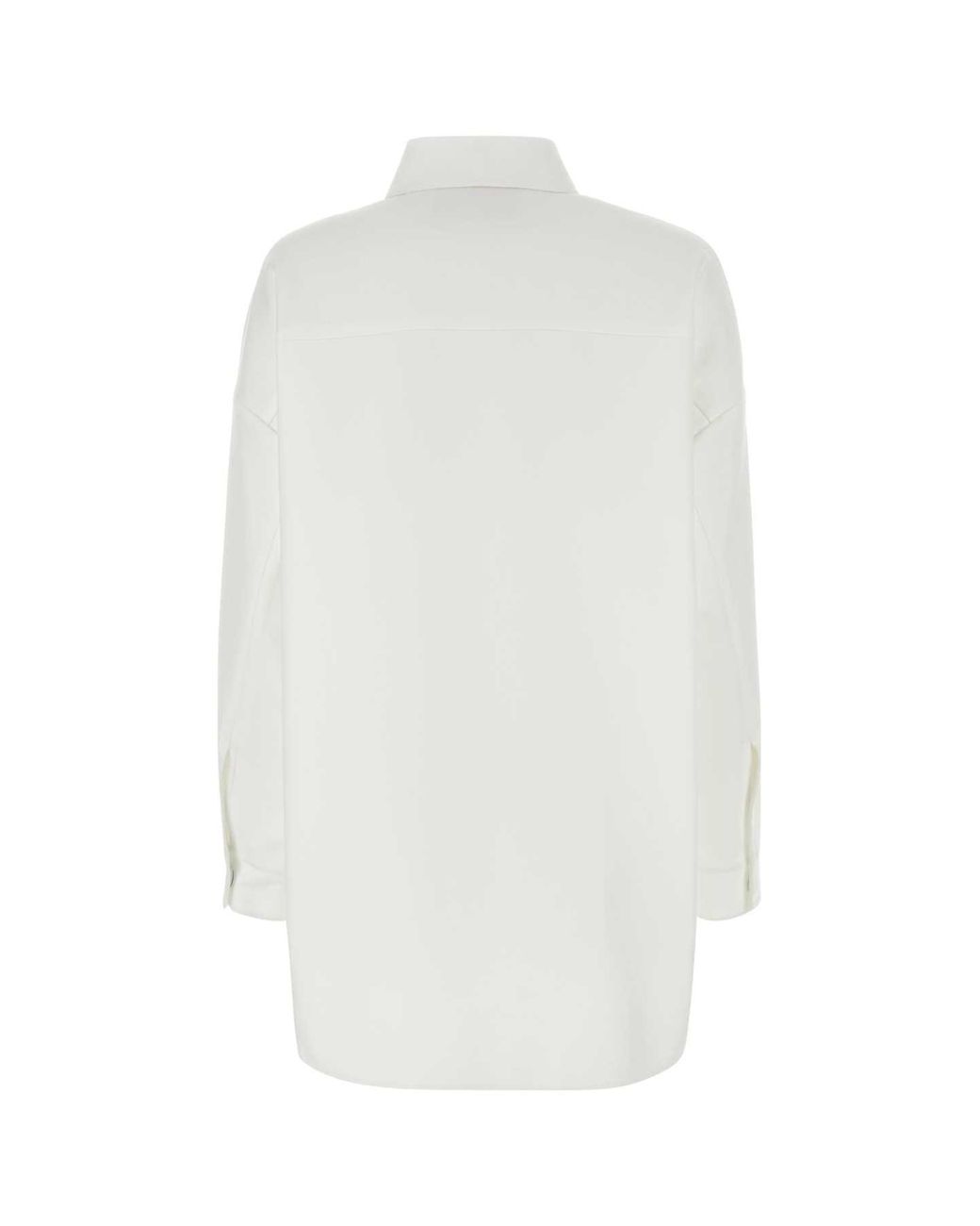Valentino Garavani White Cotton Blend Oversize Shirt