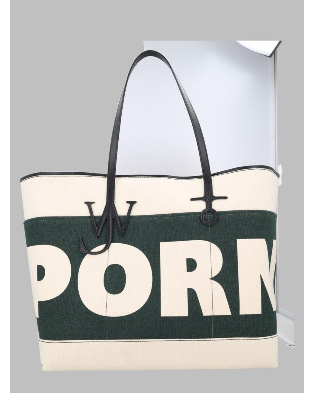 J.W. Anderson Gray Tote Bag Xl Anchor Cotton Handbags