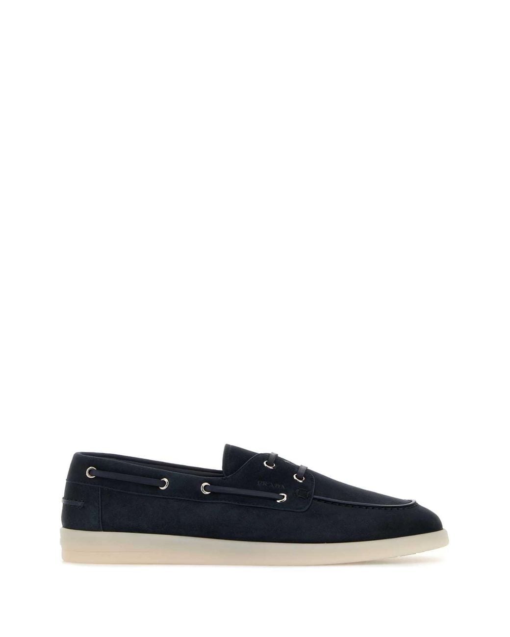 Prada Blue Suede Loafers