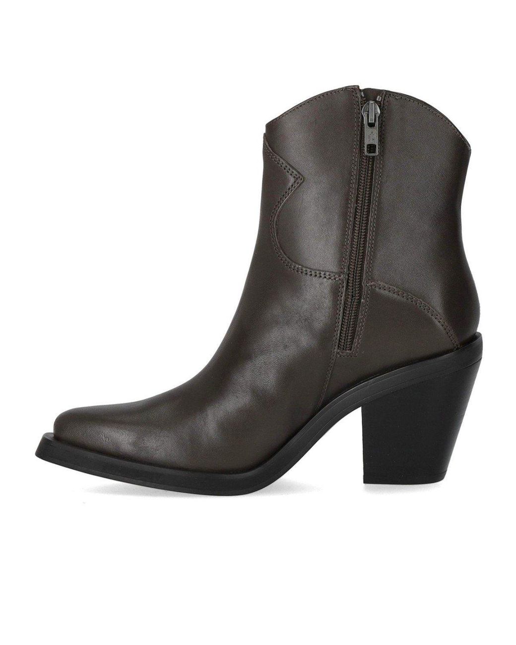 Ash Black Judy Texan Ankle Boot