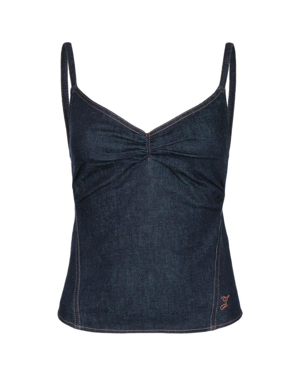 Jacquemus Blue Pina Cropped Top