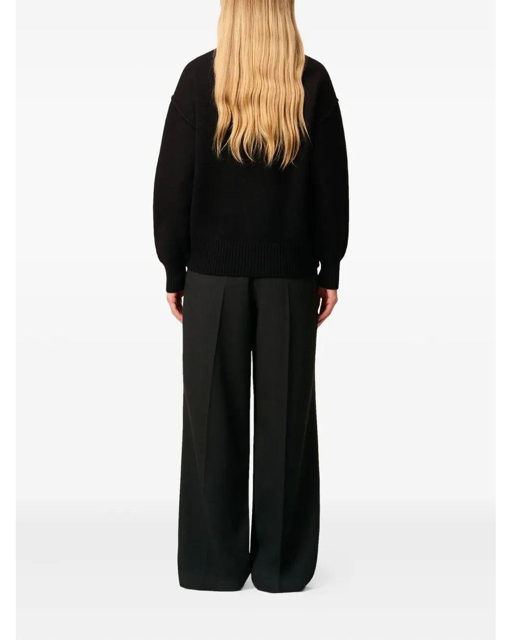 AMI Pull Col Cheminee De Coeur in het Black