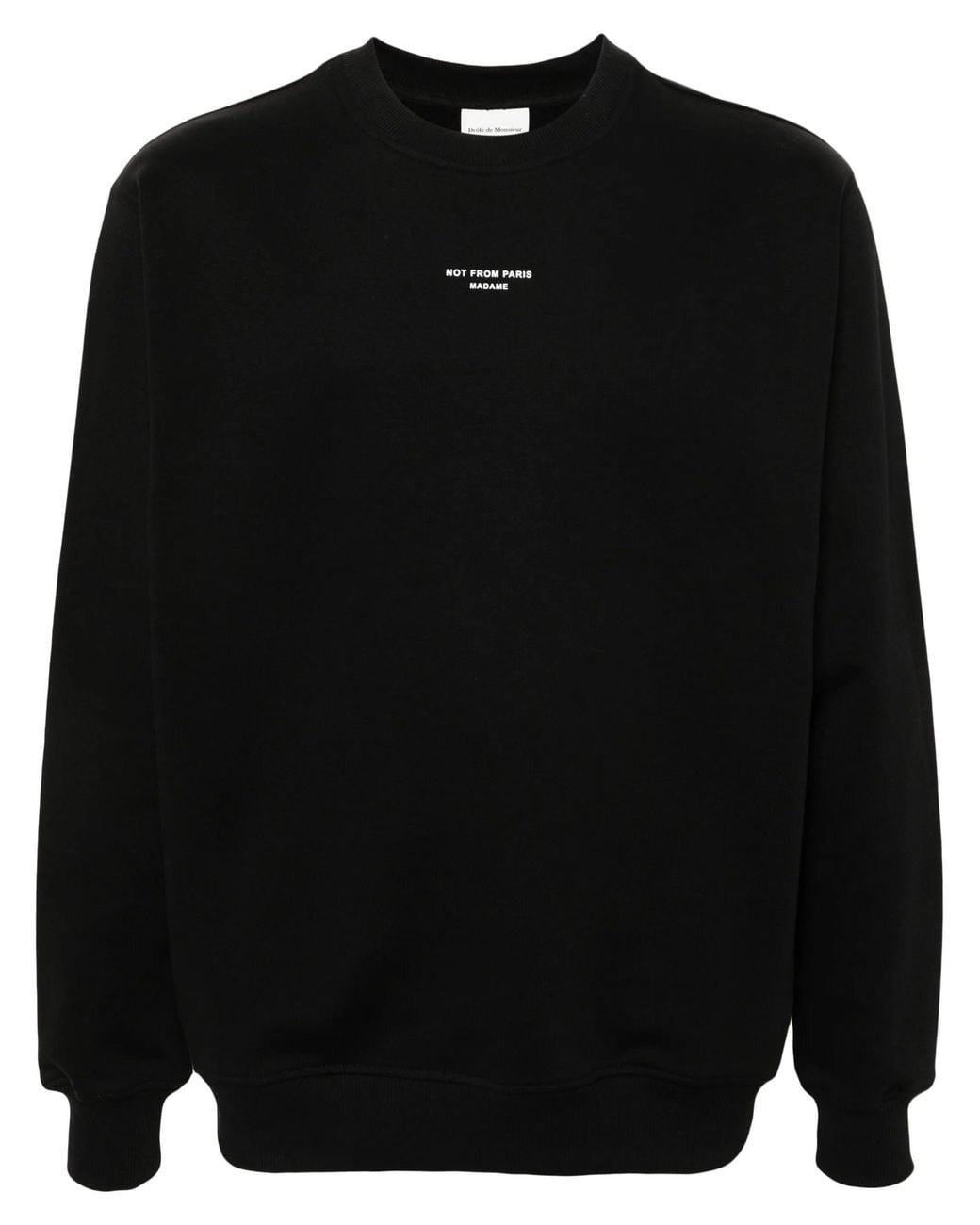 Drole de Monsieur Black Classic Slogan Sweatshirt