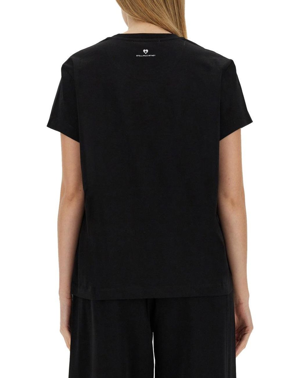 Stella McCartney Black T-Shirt With Logo