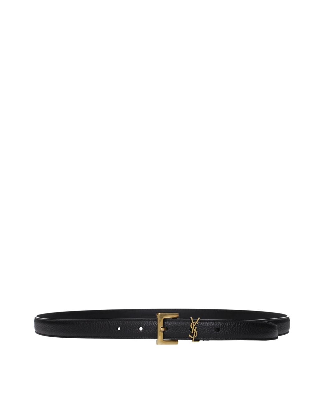 Saint Laurent Black Belts Leather