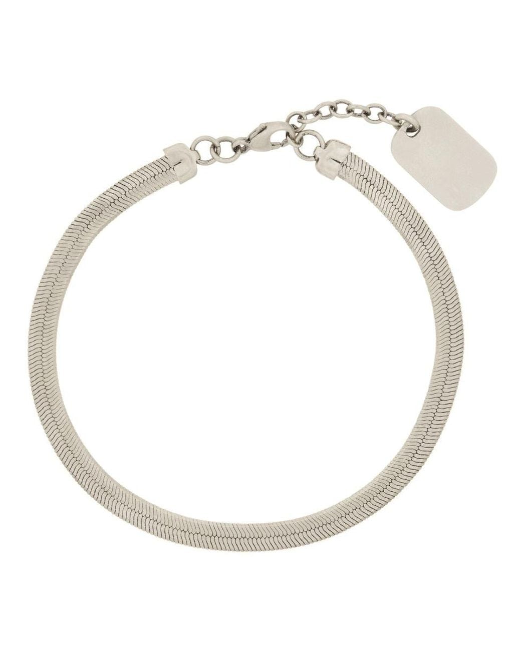 Saint Laurent White Bracciale A Catena