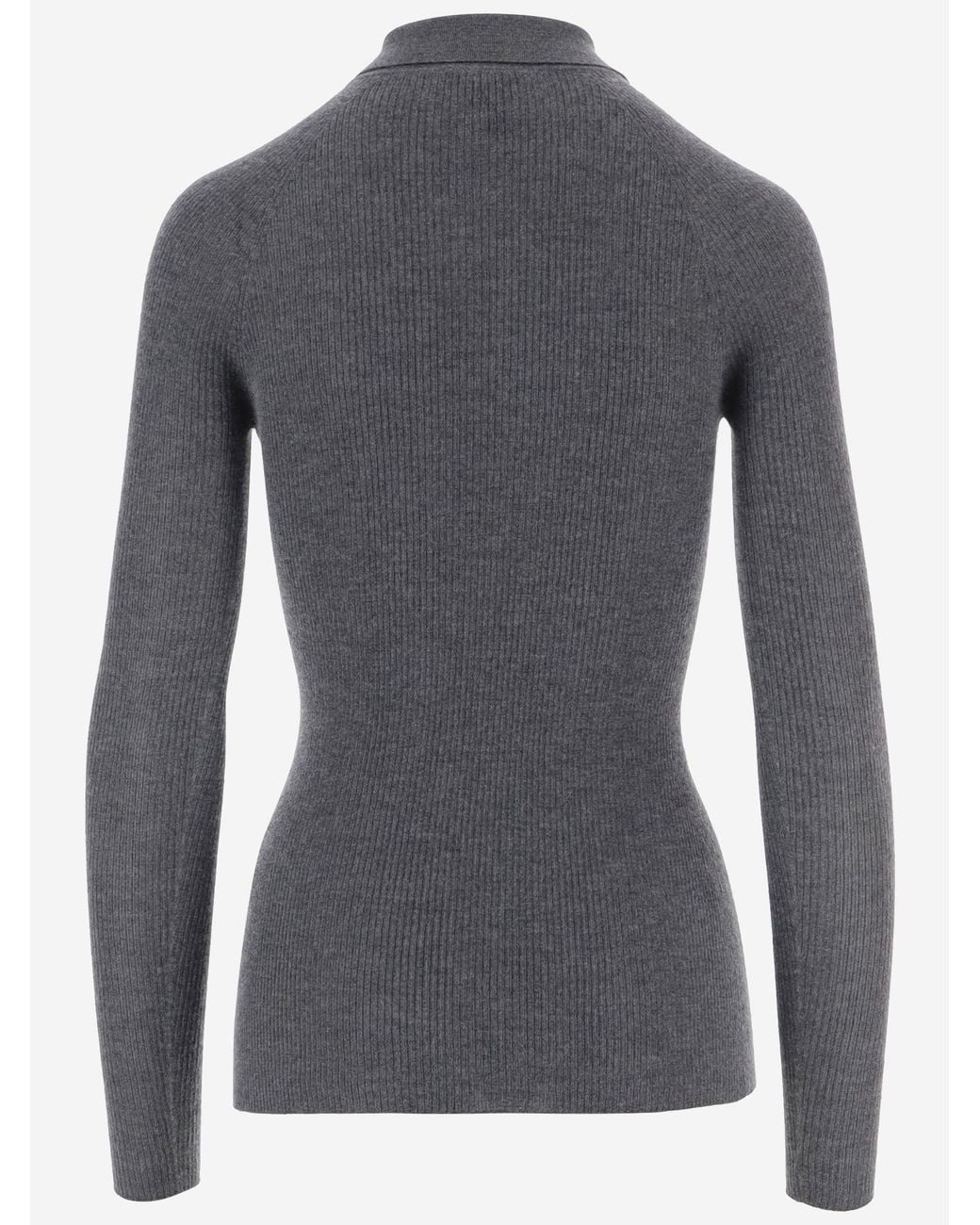 Sa Su Phi Blue Long Sleeved Cashmere And Silk Polo Shirt