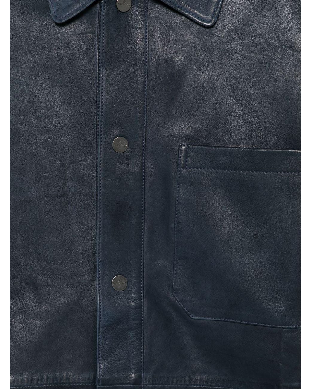 Peuterey Blue Todd Leather Jacket