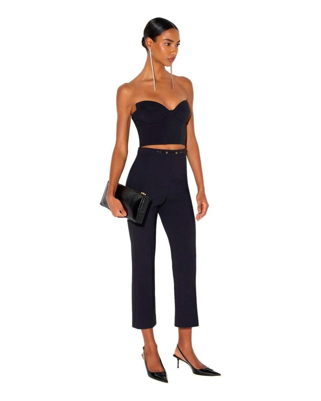 Elisabetta Franchi Black Cropped Trousers