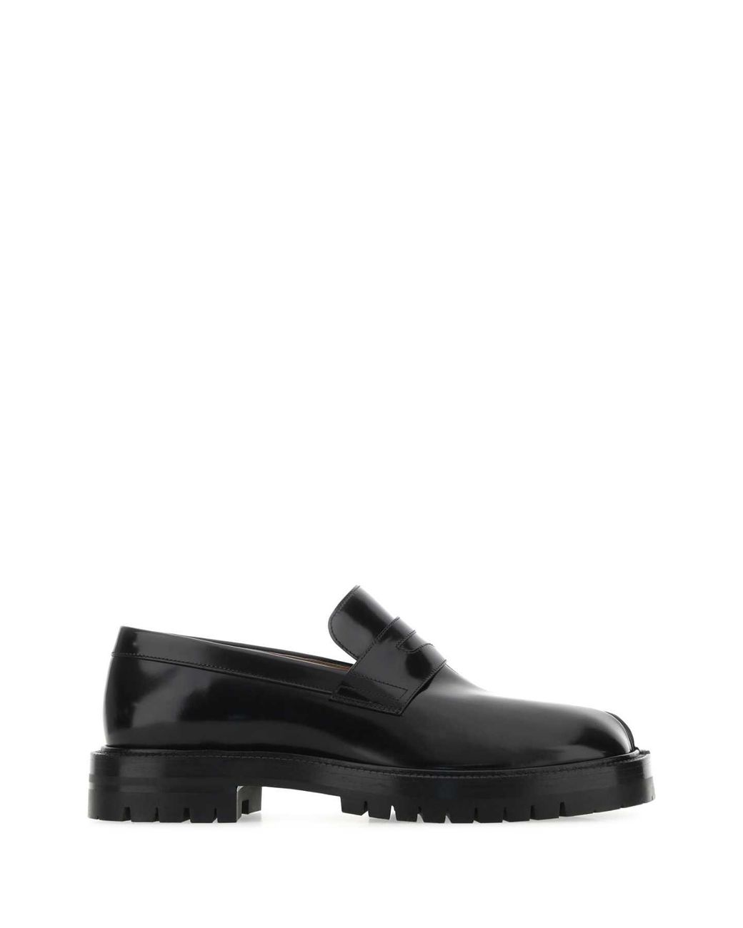 Maison Margiela Black Leather Moccasin