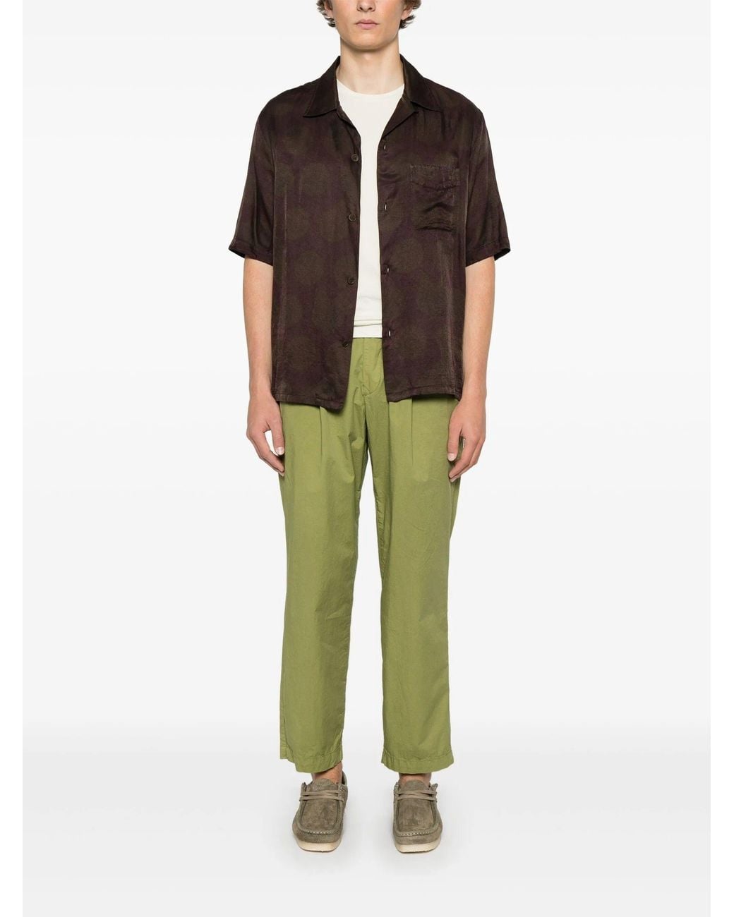 Paura Green Gerard Pants Whit Pence for men