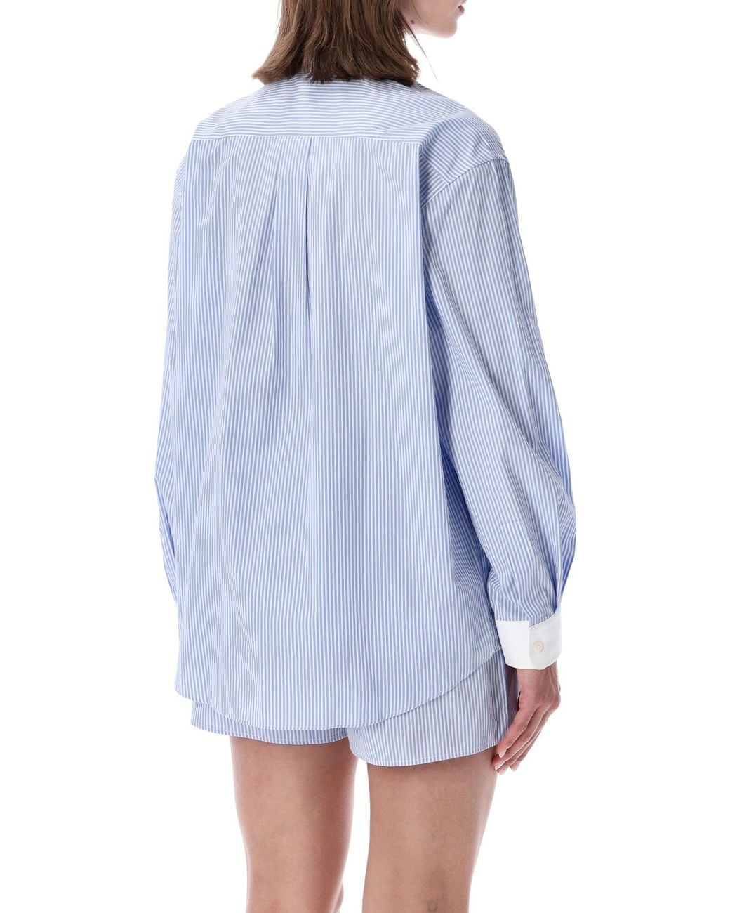 Sporty & Rich Blue Sporty & Rich Sporty & Rich Oversized Poplin Shirt