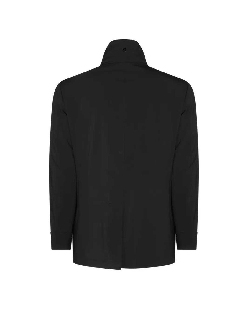 Montecore Black Double-Breasted High-Neck Coat
