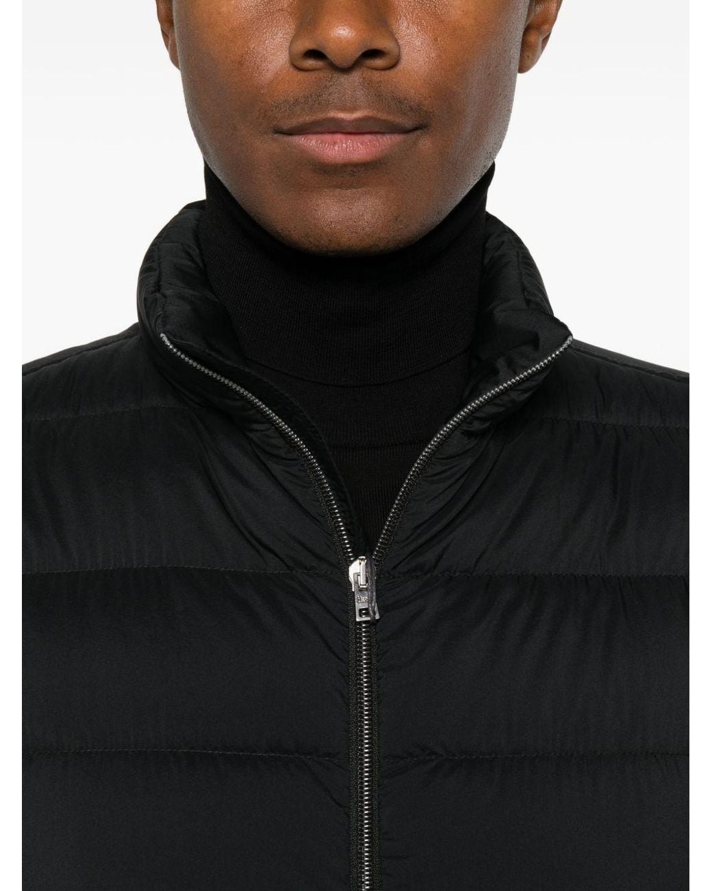 Herno Black Down Vest for men