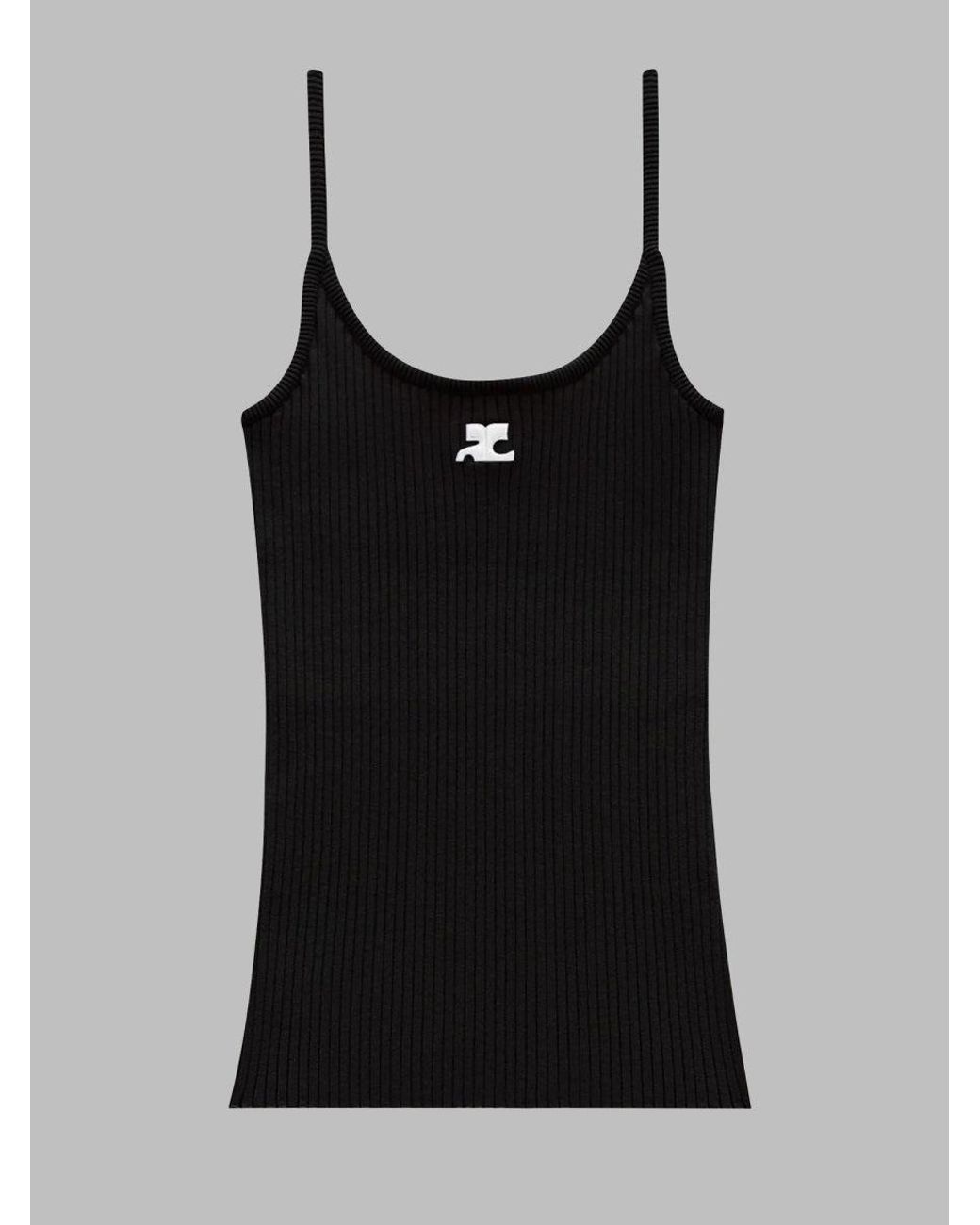 Courreges Black Tank Top