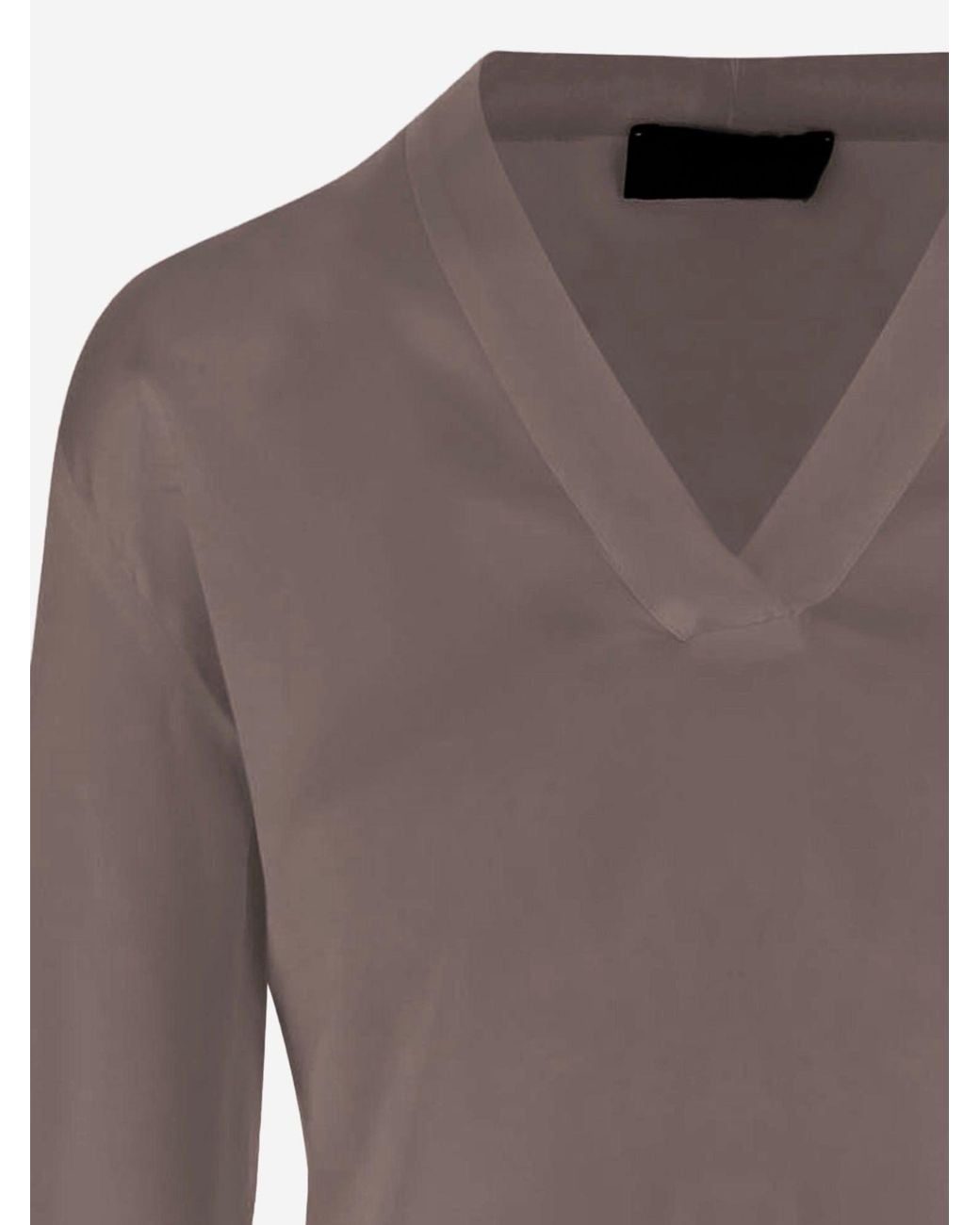 F.it Brown Shirt Stretch Silk