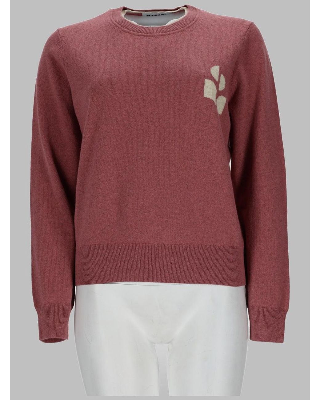 Isabel Marant Red Wool Blend Crewneck Sweater