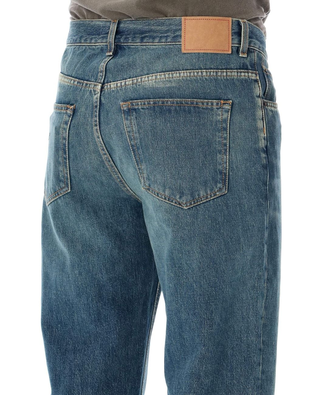 Jeanerica Blue Appia Mid-Rise Loose-Fit Bootcut Jeans For for men
