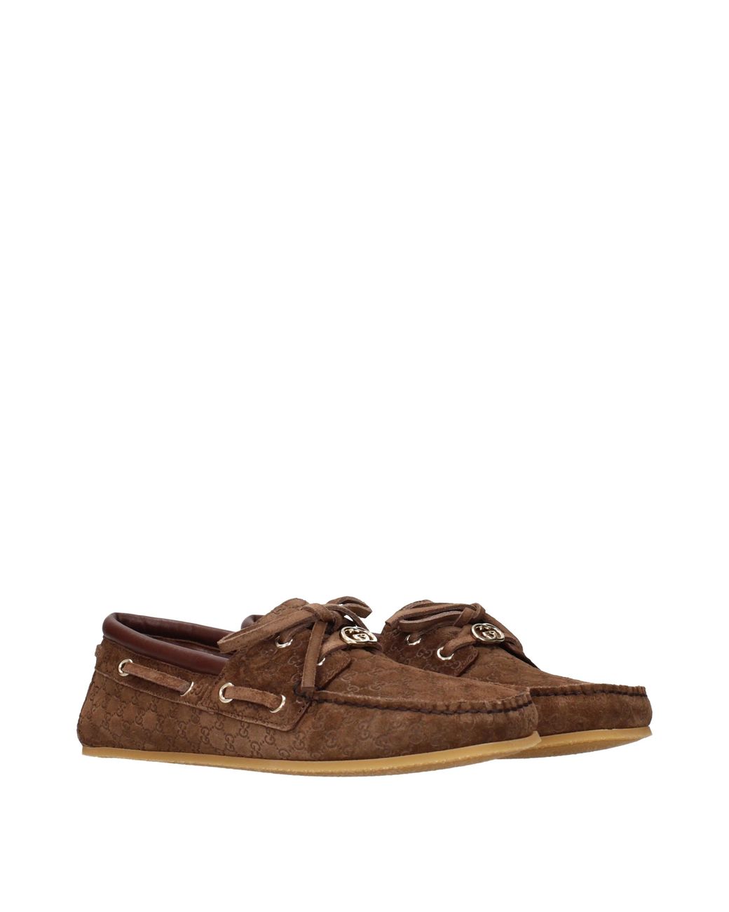 Gucci Brown Moccasins Camouflage