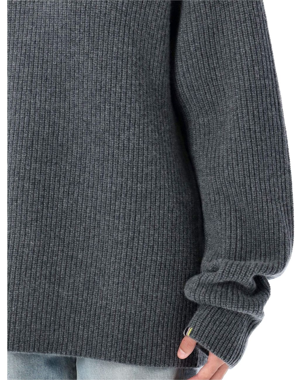 Extreme Cashmere Gray N°356 You Rib Cashmere Sweater for men