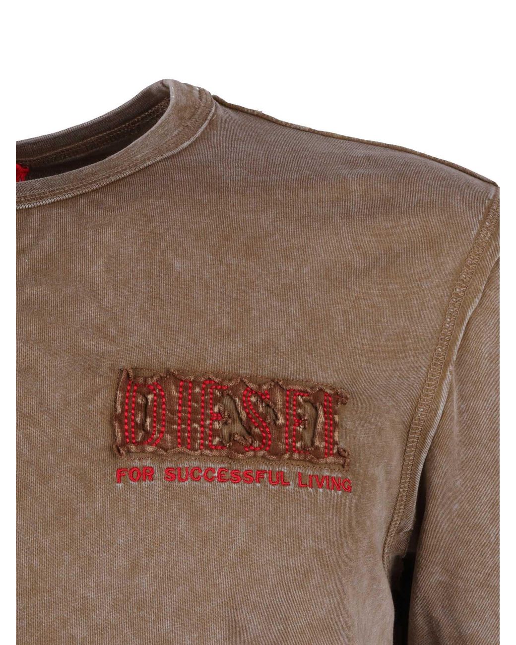 DIESEL Brown T Rawjust V1 Maglietta