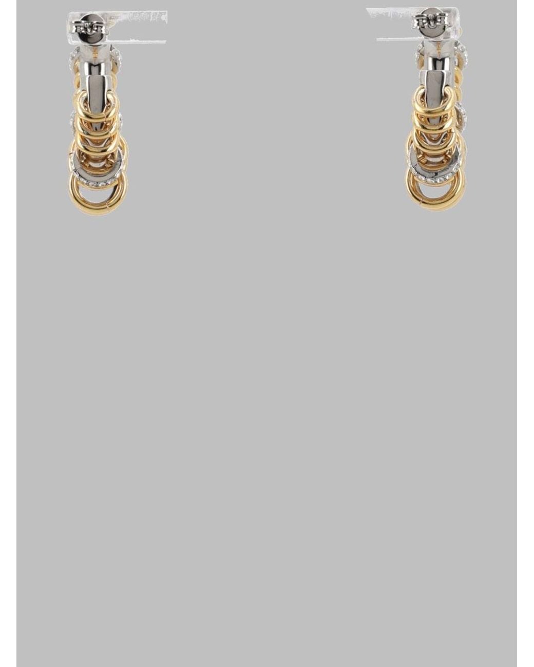 Rabanne Metallic Raffined Brass Finish Earrings