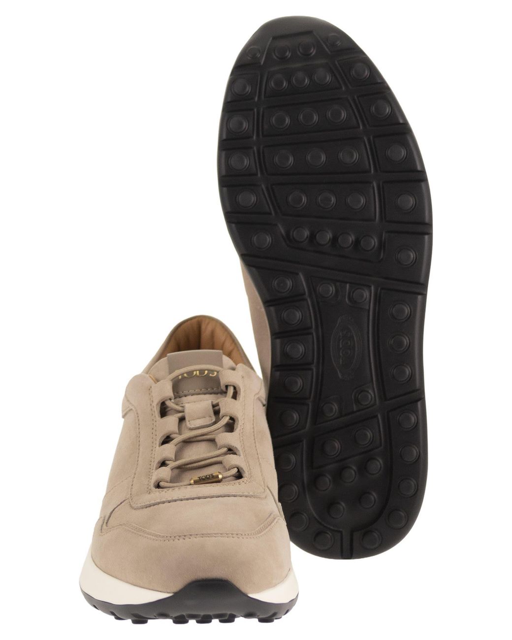 Tod's Brown Goatskin Suede Sneakers
