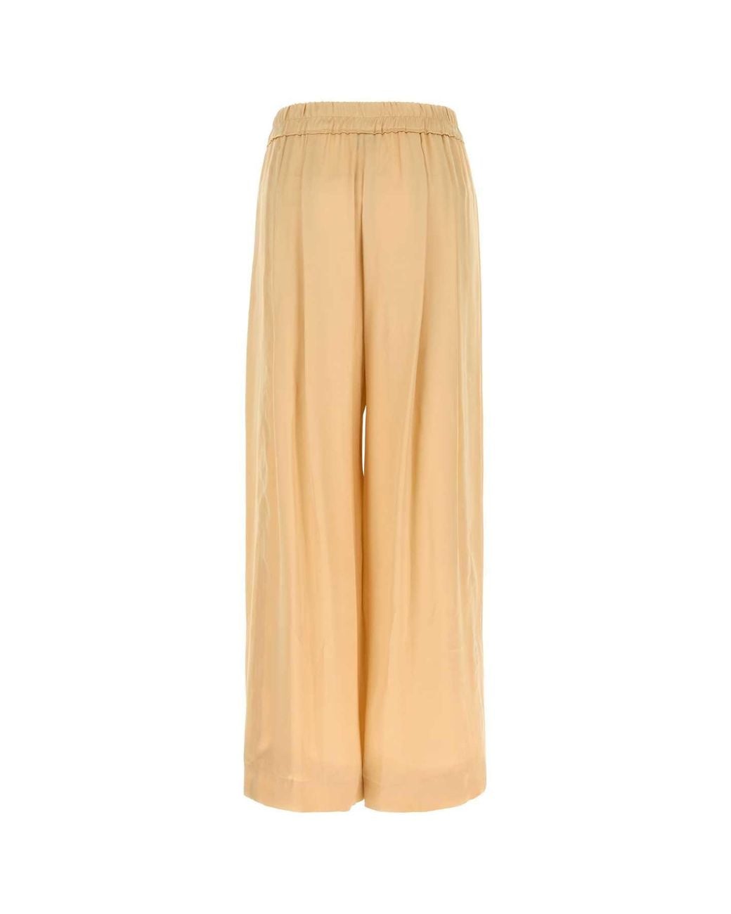 Isabel Marant Natural Peach Satin Nolia Wide-Leg Pant
