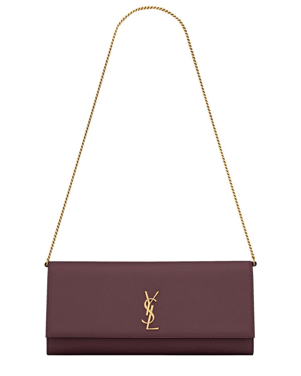 Saint Laurent Purple Shoulder Bag Kate Calf Leather