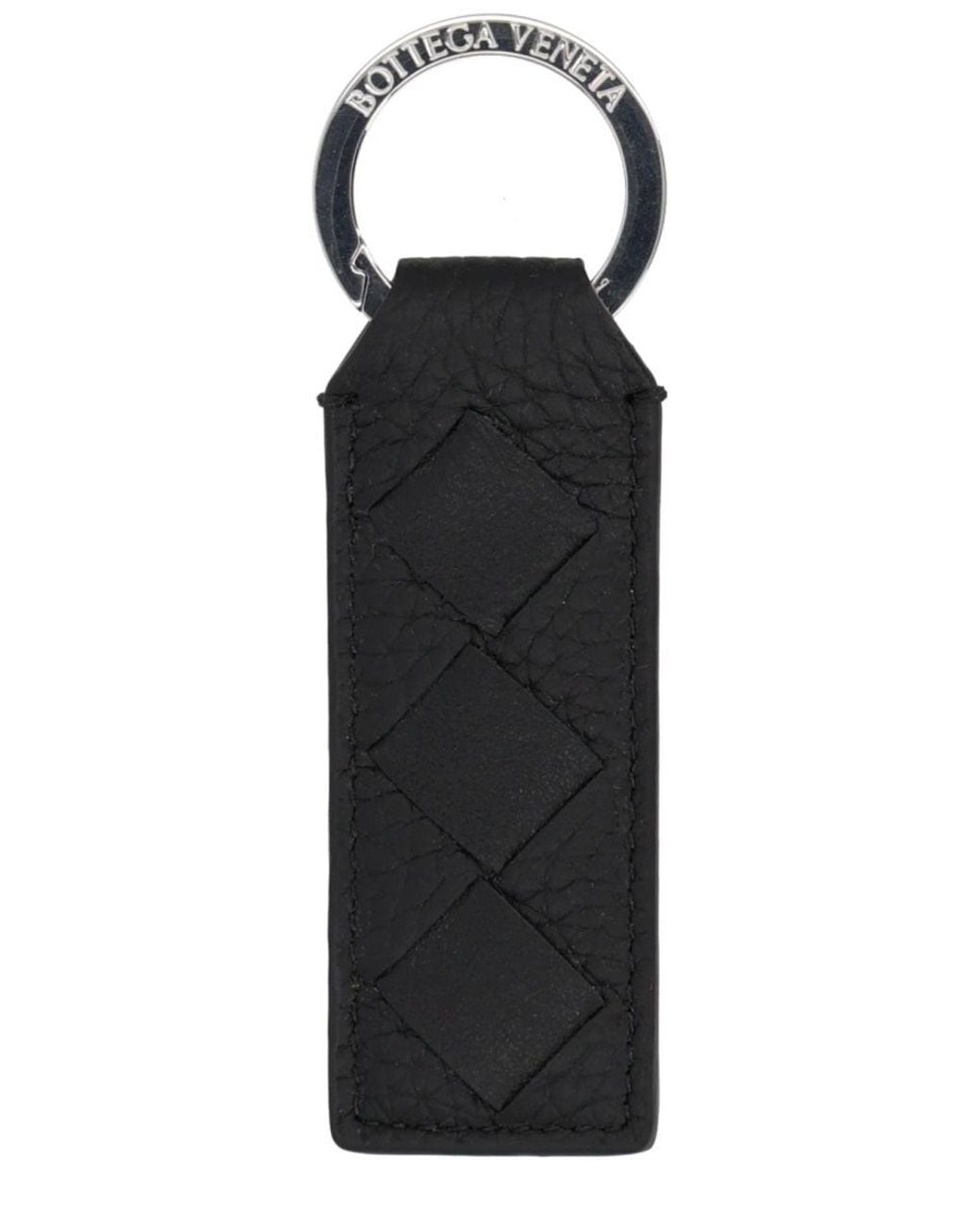Bottega Veneta Black Keychain "Tab" for men
