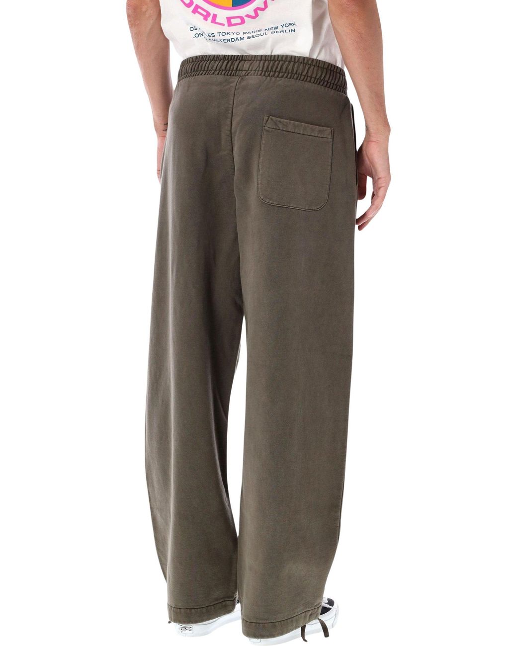 Obey Gray Wide-Leg Cotton Sweatpants for men