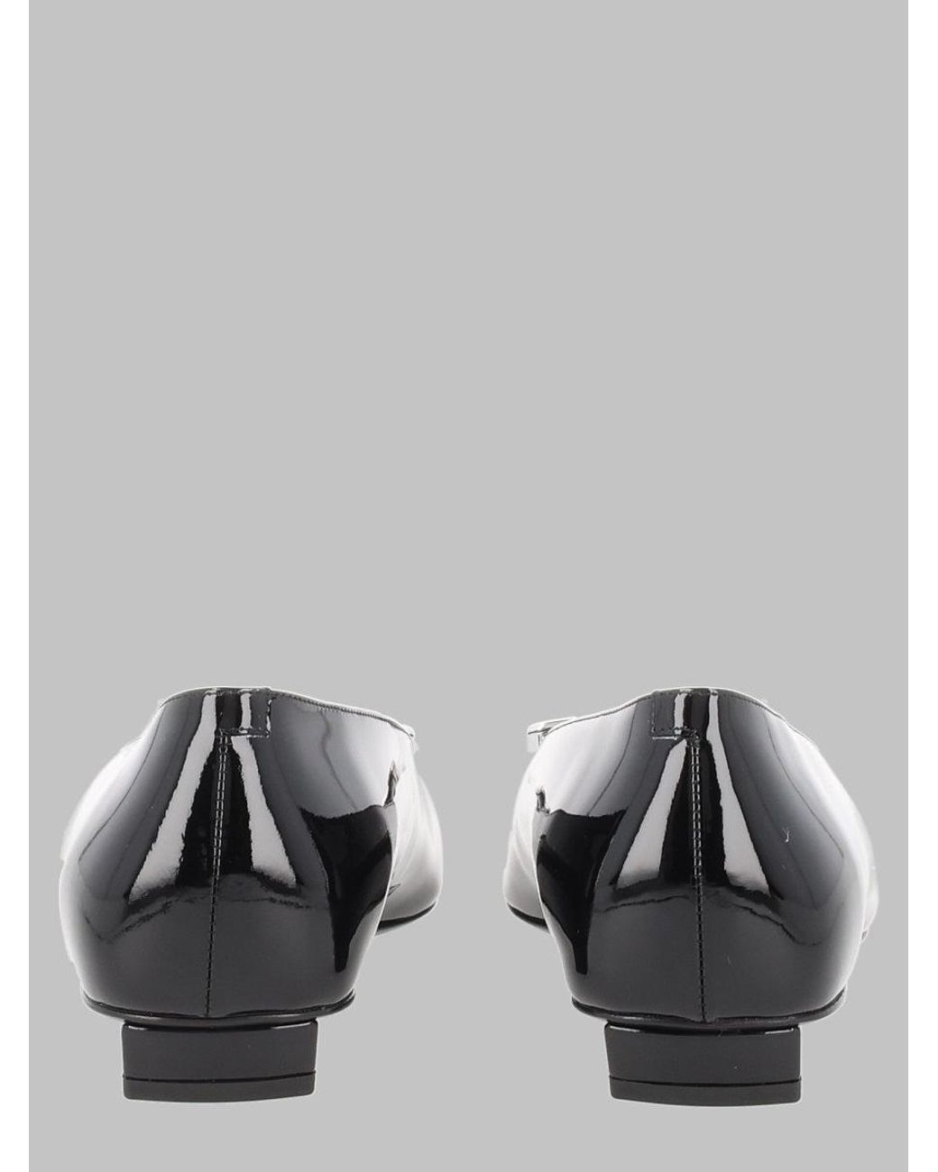 Roger Vivier Gray Ballerina Belle Vivier Patent Leather