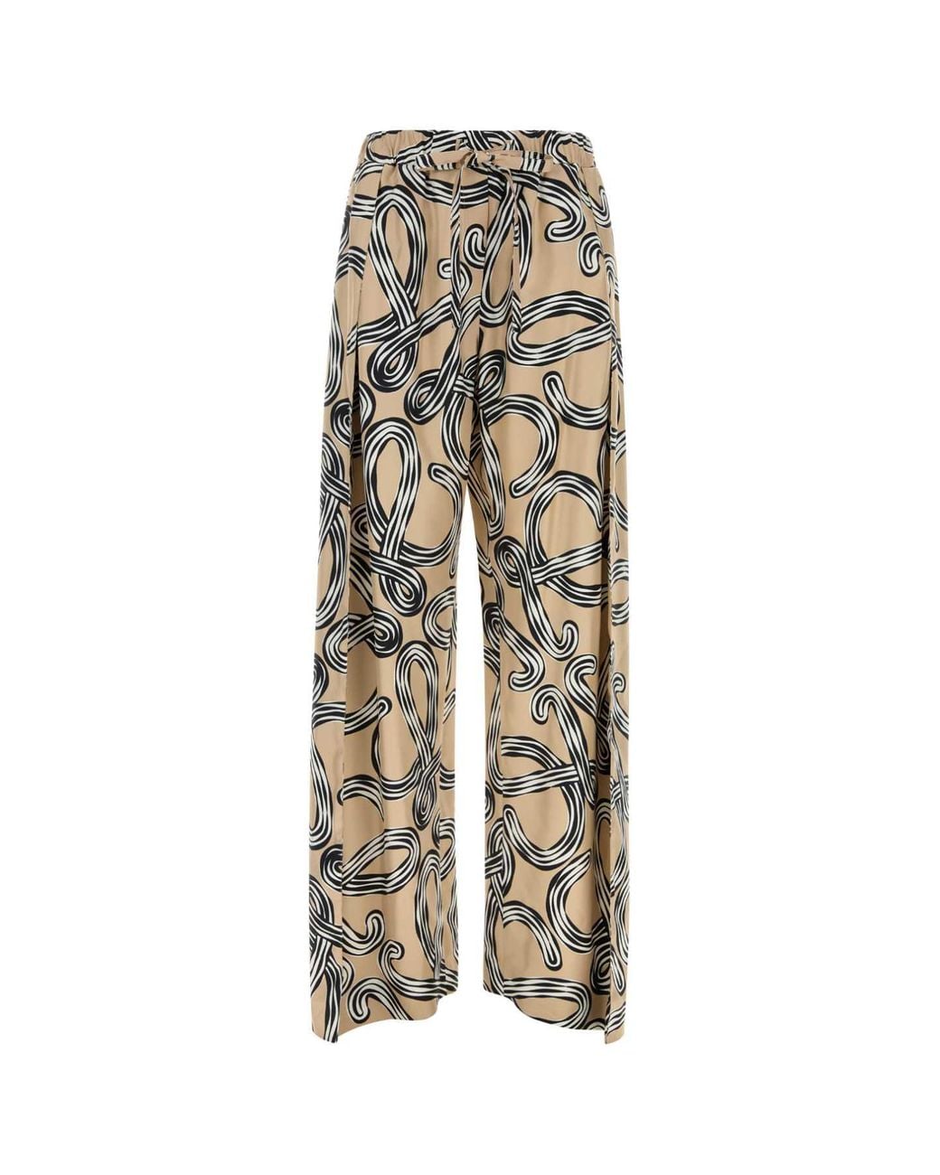 Loewe Natural Paula's Ibiza Printed Silk Paula S Ibiza Pant