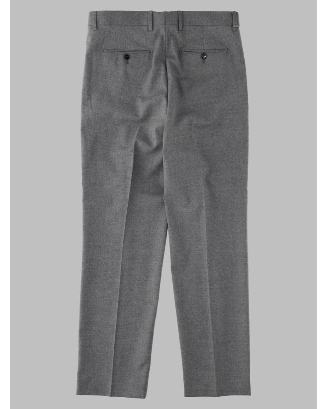 BE ABLE Gray Wool-Blend Stretch Trousers for men
