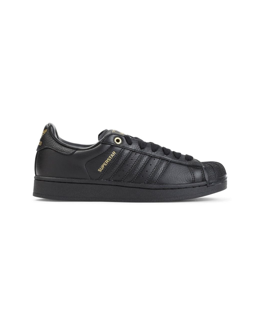 Adidas Black Superstar Ii Leather Sneakers for men