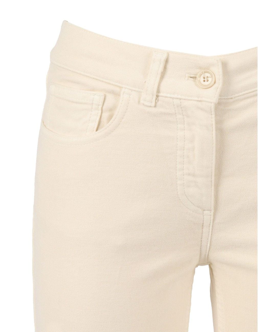 Pantalones Rectos Con Botones Aspesi de color Natural