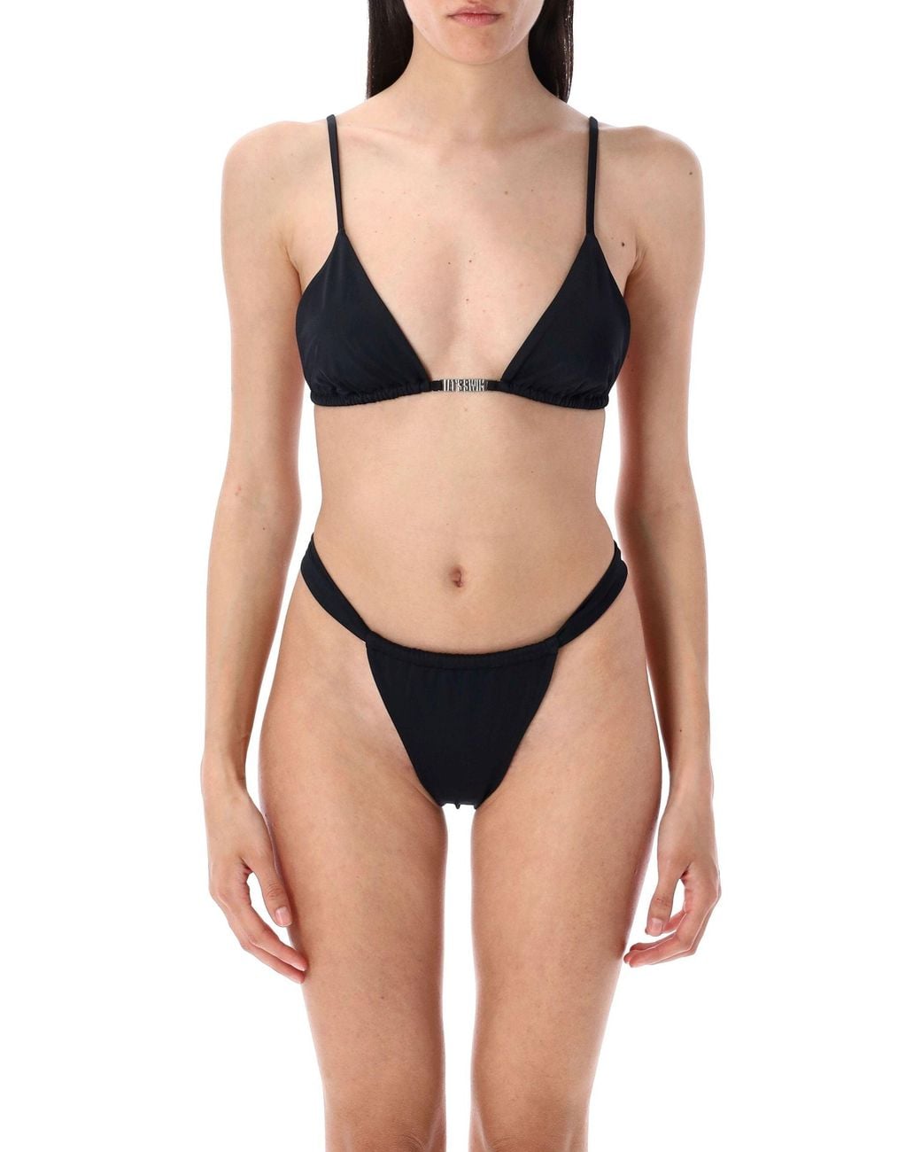 Let's Swim Black Ruched Bikini Bottom