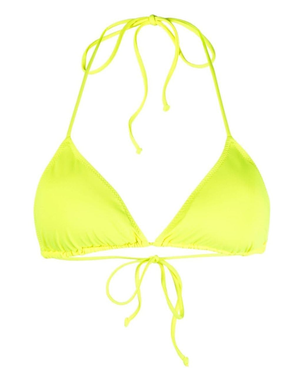 Mc2 Saint Barth Yellow Leah Triangle-Cup Bikini Top
