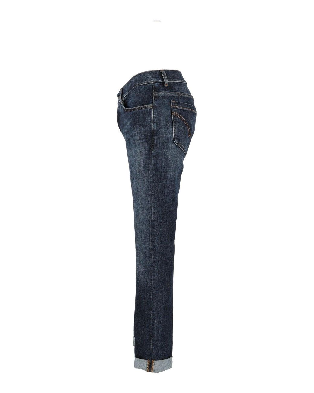 Dondup Blue George Slim Tapered Classic Five-Pocket Jeans