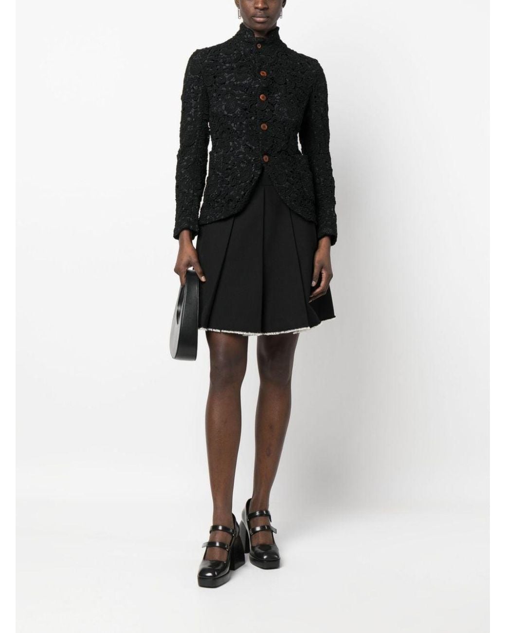 Comme des Garçons Black Single-Breasted Jacket