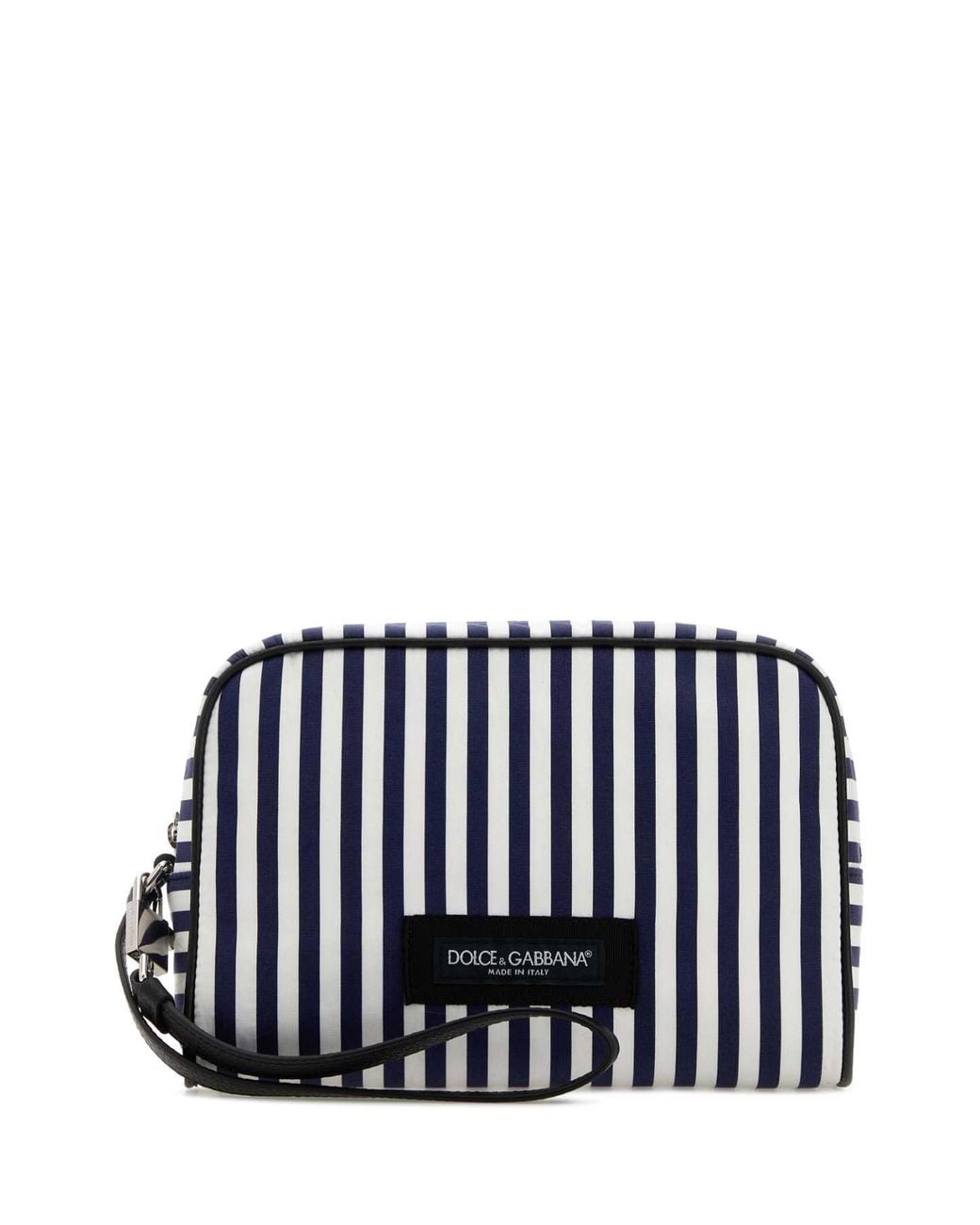 Dolce & Gabbana Black Dolce & Gabbana Embroidered Poplin Clutch for men