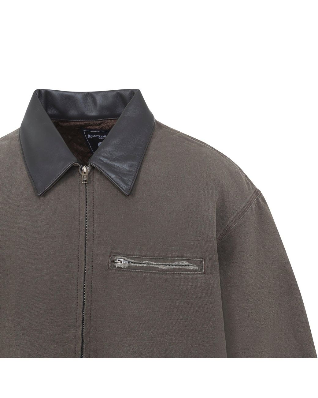 MASTERMIND WORLD Gray Stone Washed Work Jacket