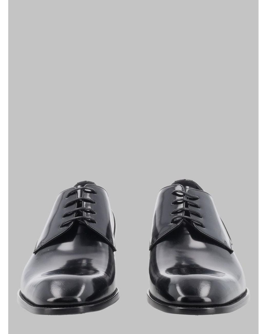 Saint Laurent Gray Stanton Mocassino Derby Dress Shoes For With 2.5 Cm Heel for men