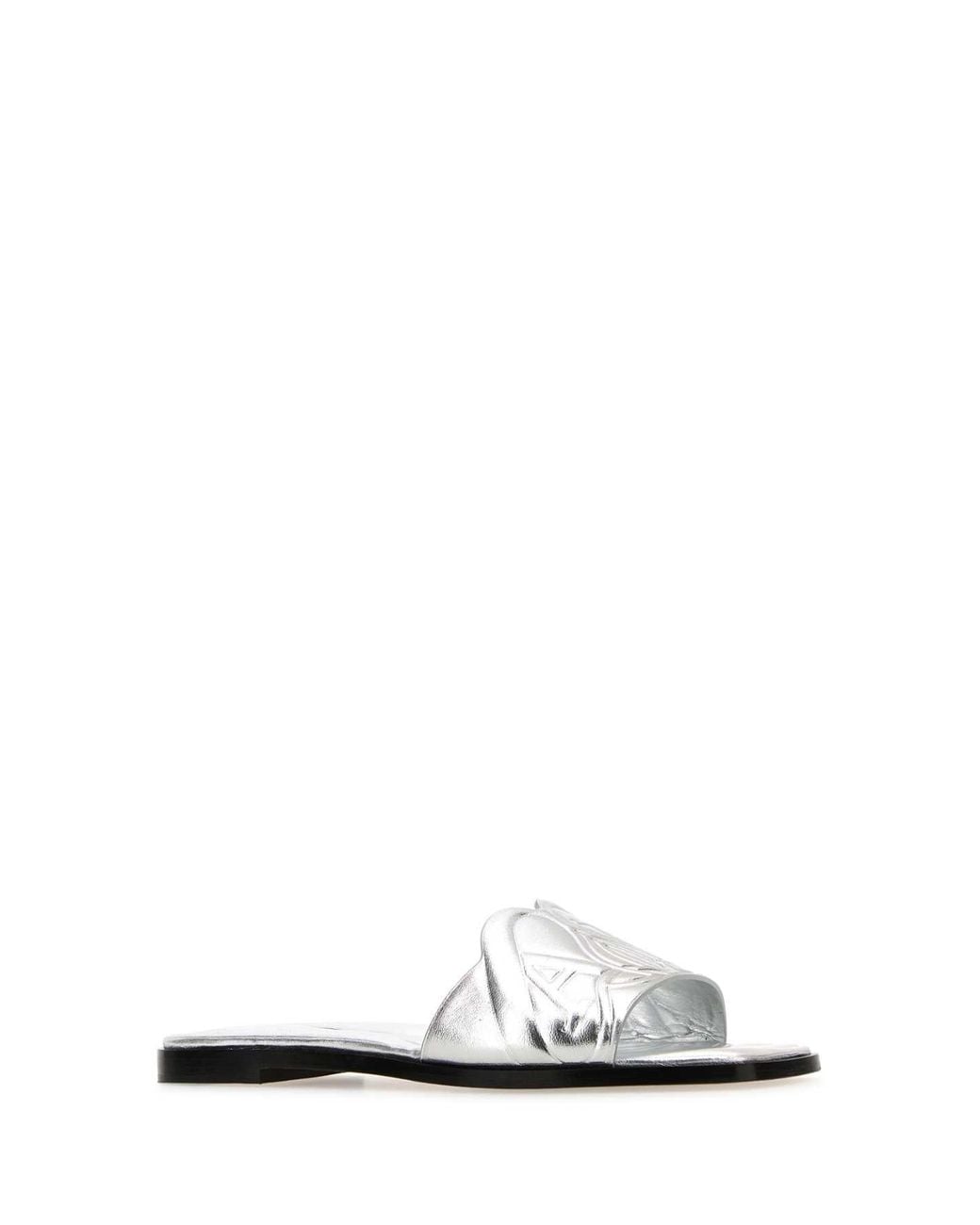 McQueen Pink Leather Slippers