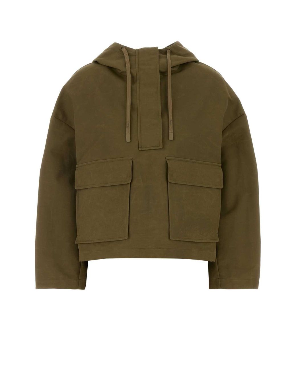 Herno Army Green Cotton Blend Jacket