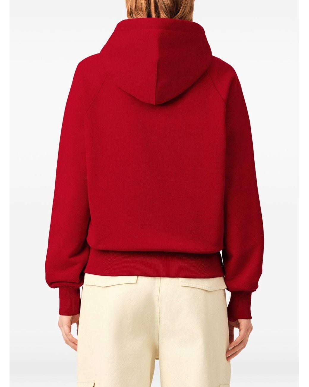 AMI Red Logo Cotton Hoodie