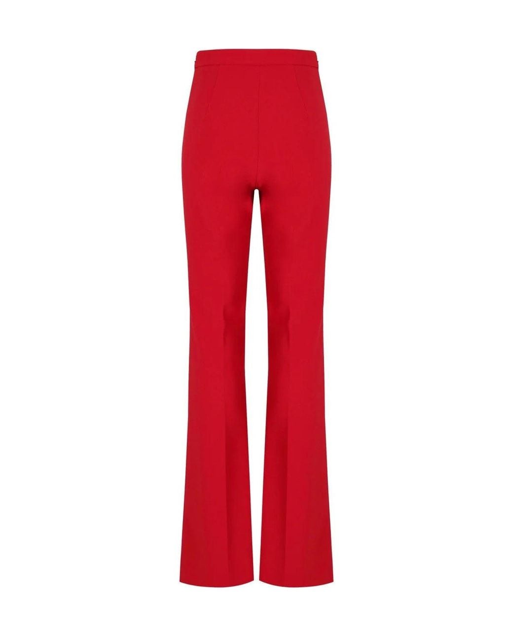 Elisabetta Franchi Red Wide Leg Trousers
