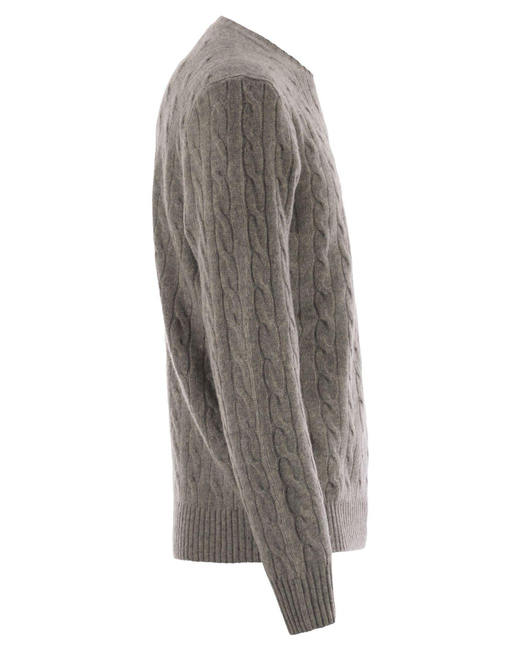 Polo Ralph Lauren Gray Wool And Cashmere Cable-Knit Sweater for men